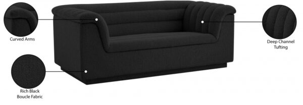 Cascade 72" Boucle Fabric Upholstered Loveseat