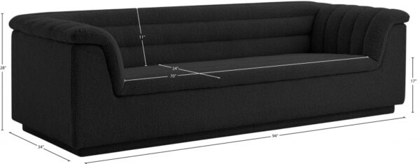 Cascade 94" Boucle Fabric Upholstered Sofa