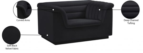 Cascade Velvet Upholstered Fabric Upholstered Chair