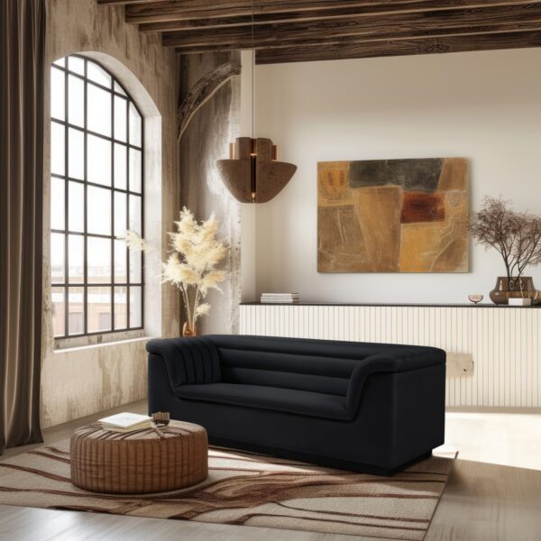 Cascade 72" Velvet Upholstered Fabric Upholstered Loveseat
