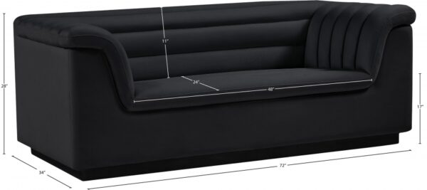 Cascade 72" Velvet Upholstered Fabric Upholstered Loveseat