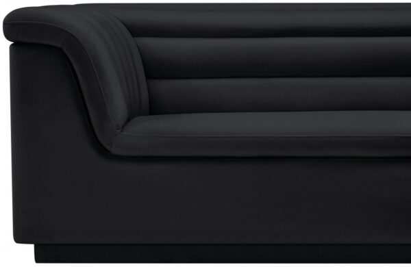 Cascade 94" Velvet Upholstered Fabric Upholstered Sofa