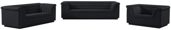 Cascade 94" Velvet Upholstered Fabric Upholstered Sofa