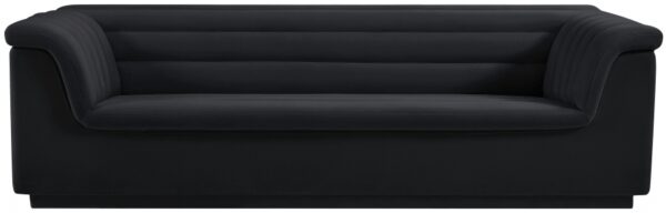 Cascade 94" Velvet Upholstered Fabric Upholstered Sofa