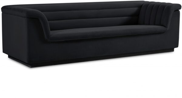 Cascade 94" Velvet Upholstered Fabric Upholstered Sofa