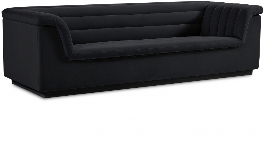 Cascade 94" Velvet Upholstered Fabric Upholstered Sofa