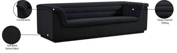 Cascade 94" Velvet Upholstered Fabric Upholstered Sofa