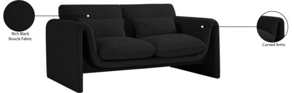Stylus 64" Boucle Fabric Upholstered Loveseat
