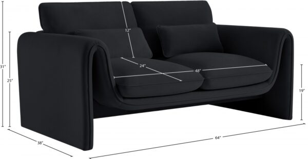 Sloan 64" Velvet Upholstered Loveseat