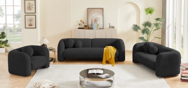 Emory 66" Boucle Fabric Upholstered Loveseat