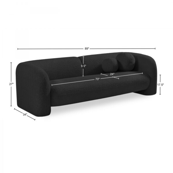 Emory 89" Boucle Fabric Upholstered Sofa