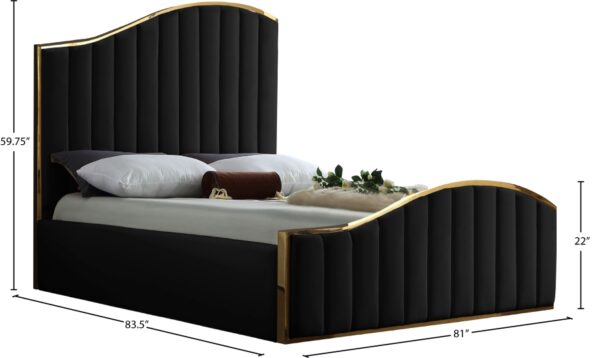 Jolie Velvet Upholstered Bed