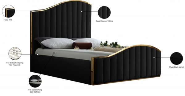 Jolie Velvet Upholstered Bed