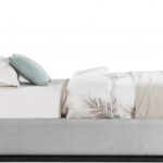 Lucia Linen Textured Fabric Upholstered Bed