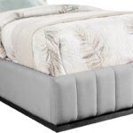 Lucia Linen Textured Fabric Upholstered Twin Bed