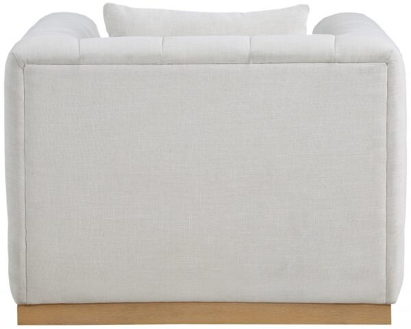Lucia Linen Textured Fabric Upholstered Living Room Chair