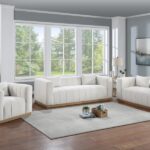 Lucia Linen Textured Fabric Upholstered Living Room Chair