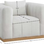 Lucia Linen Textured Fabric Upholstered Living Room Chair