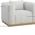 Lucia Linen Textured Fabric Upholstered Living Room Chair
