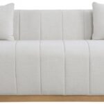 Lucia 90.5" Linen Textured Fabric Upholstered Sofa