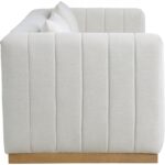 Lucia 90.5" Linen Textured Fabric Upholstered Sofa