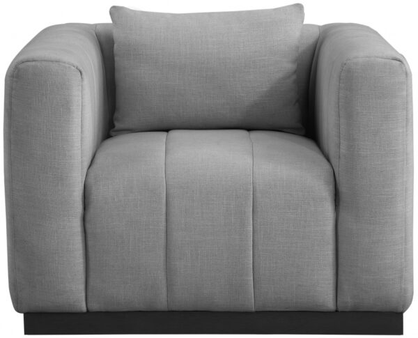 Lucia Linen Textured Fabric Upholstered Living Room Chair