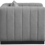 Lucia Linen Textured Fabric Upholstered Living Room Chair