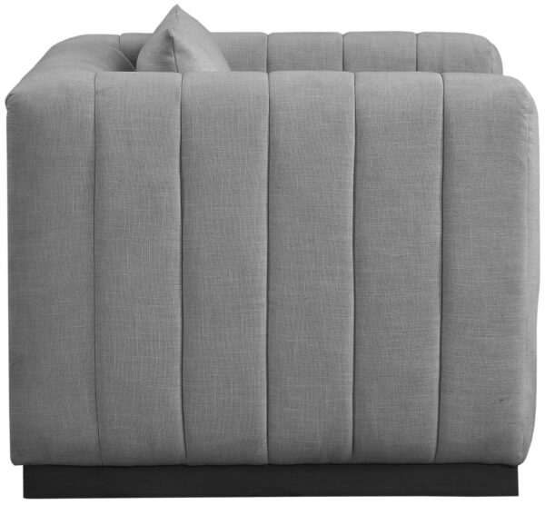 Lucia Linen Textured Fabric Upholstered Living Room Chair