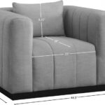 Lucia Linen Textured Fabric Upholstered Living Room Chair