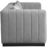 Lucia 90.5" Linen Textured Fabric Upholstered Sofa