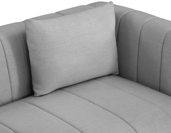 Lucia 90.5" Linen Textured Fabric Upholstered Sofa