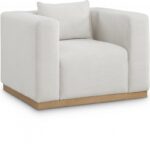 Alfie Linen Textured Fabric Upholstered Living Room Chair