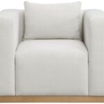 Alfie Linen Textured Fabric Upholstered Living Room Chair