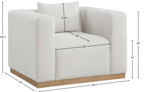 Alfie Linen Textured Fabric Upholstered Living Room Chair