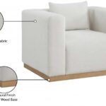 Alfie Linen Textured Fabric Upholstered Living Room Chair