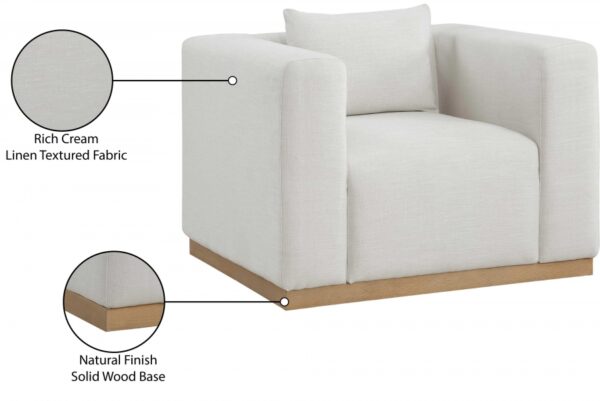 Alfie Linen Textured Fabric Upholstered Living Room Chair