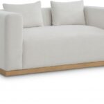 Alfie 67" Linen Textured Fabric Upholstered Loveseat