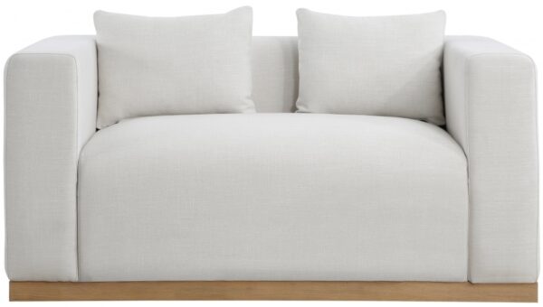 Alfie 67" Linen Textured Fabric Upholstered Loveseat