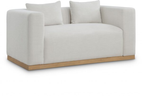 Alfie 67" Linen Textured Fabric Upholstered Loveseat