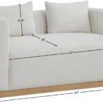Alfie 67" Linen Textured Fabric Upholstered Loveseat