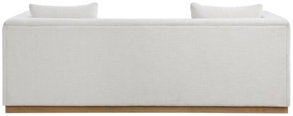 Alfie 90.5" Linen Textured Fabric Upholstered Sofa