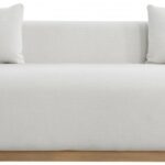Alfie 90.5" Linen Textured Fabric Upholstered Sofa