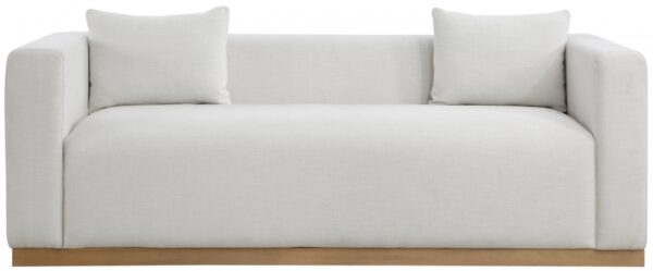 Alfie 90.5" Linen Textured Fabric Upholstered Sofa