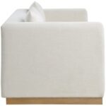 Alfie 90.5" Linen Textured Fabric Upholstered Sofa