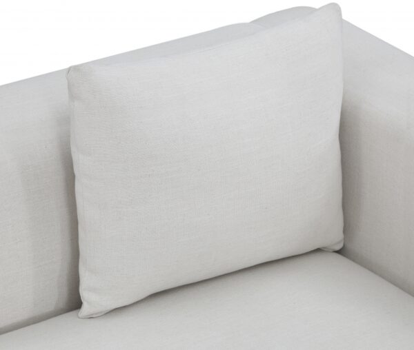 Alfie 90.5" Linen Textured Fabric Upholstered Sofa