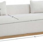 Alfie 90.5" Linen Textured Fabric Upholstered Sofa
