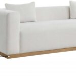 Alfie 90.5" Linen Textured Fabric Upholstered Sofa