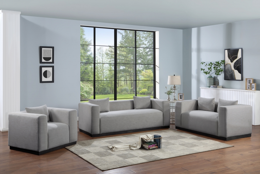 Alfie Linen Textured Fabric Upholstered Collection
