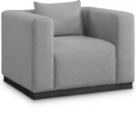 Alfie Linen Textured Fabric Upholstered Living Room Chair