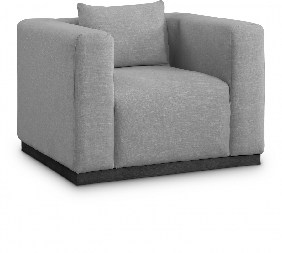 Alfie Linen Textured Fabric Upholstered Living Room Chair